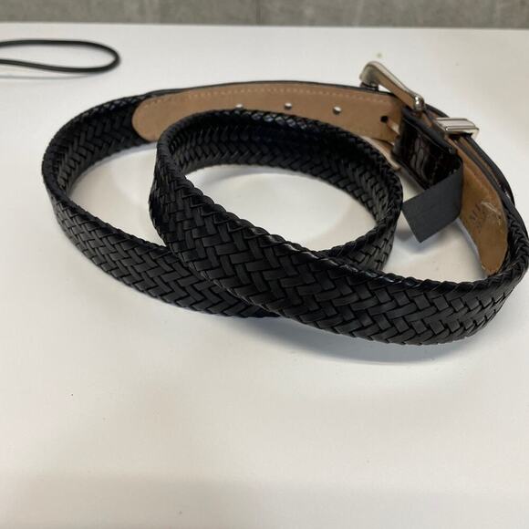 Brighton Black Snakeskin Print Silver Belt Size M/L 32 - Picture 3 of 7